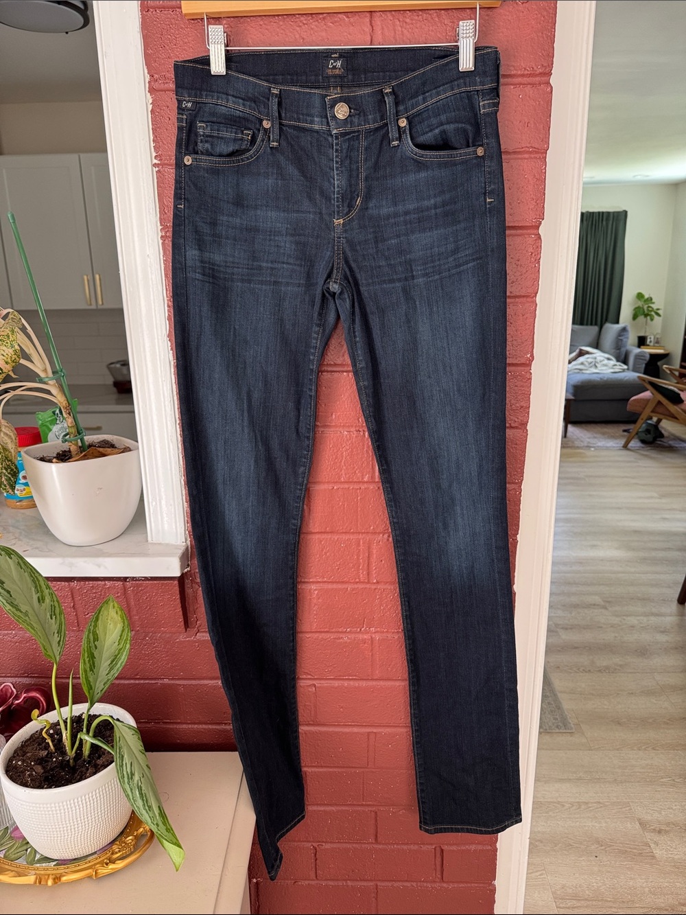 Citizens Of Humanity Ava Low Rise Straight Leg Dark Indigo Jeans Size 27